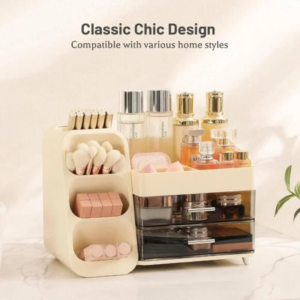 New Makeup Organizer with Drawers, Large Vanity & Countertop Storage Box